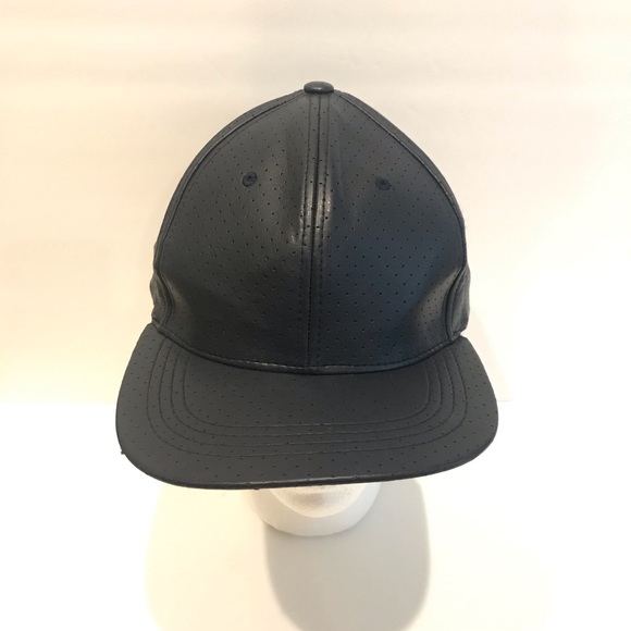 Pitbull Hat Cap Mens Blue Faux Leather Hip Hop Rap Snap Back - Picture 3 of 9